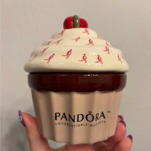 Pandora Cream and Pink Cupcake Jewelry Jar Collab with Susan G. Komen